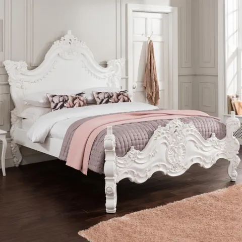 BRAND NEW BOXED HOMESDIRECT 365 ANTIQUE ASW FRENCH STYLE BEDFRAME(4 BOXES)