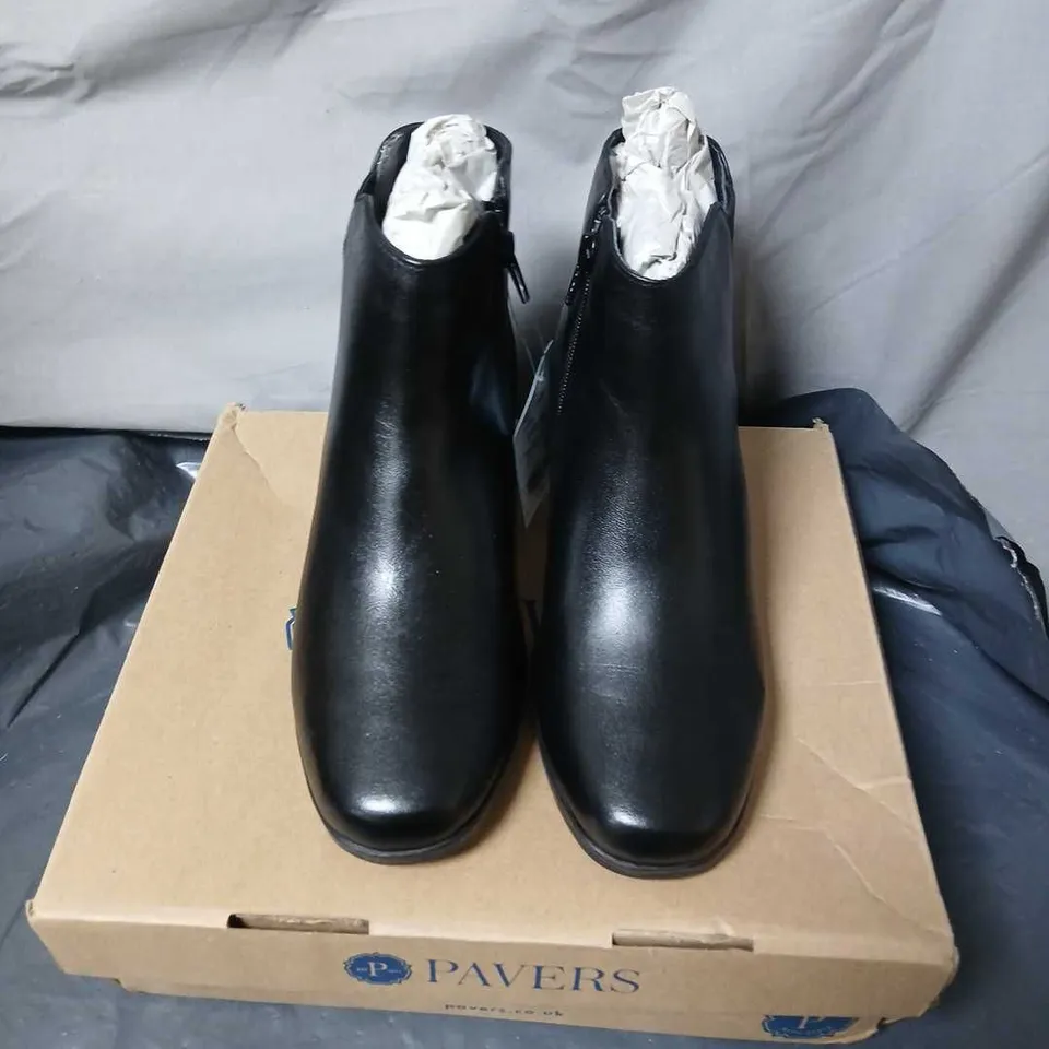PAVERS BLACK ANKLE BOOTS – UK 5 (EU 38)