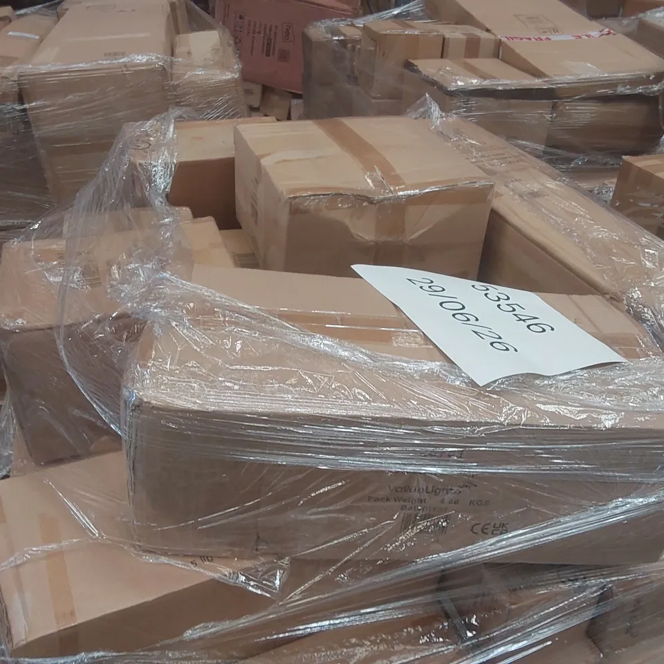 PALLET CONTAINING A LARGE QUANTITY OF ASSORTED LIGHTING PRODUCTS
