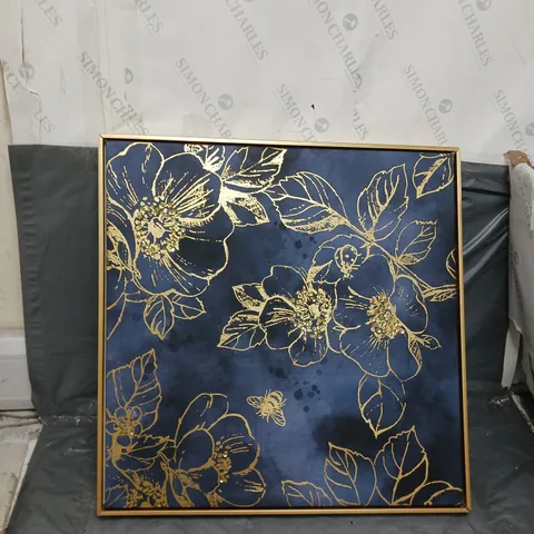 ART FOR HOME GOLDEN BLOOMS FRAMED CANVAS