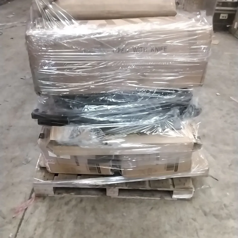 A PALLET OF ASSORTED NEO PRODUCTS WHICH INCLUDE; TUBE TENTS, KAMADOS, GARDEN BOX ETC