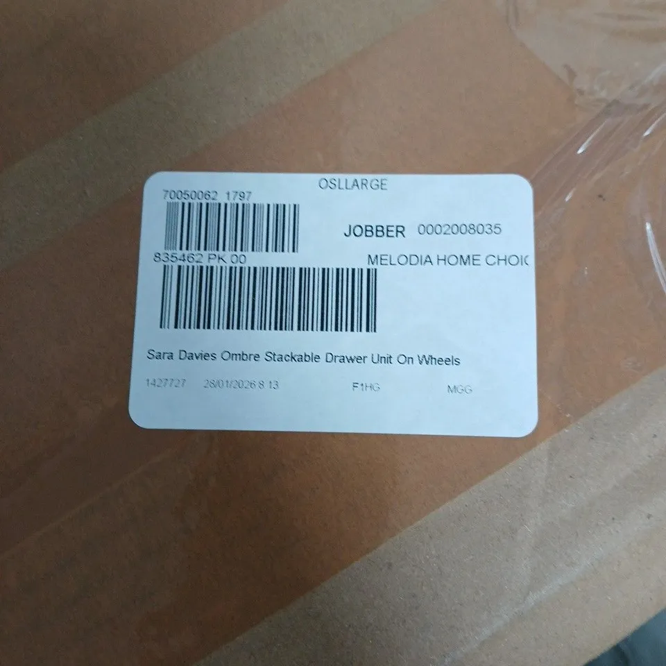 SARA DAVIES OMBRE STACKABLE DRAWER UNIT ON WHEELS