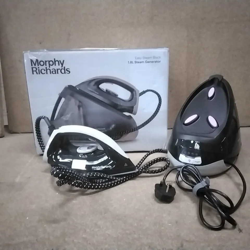 BOXED MORPHY RICHARDS 333030 EASY STEAM BLACK 1.8L TEAM GENERATOR