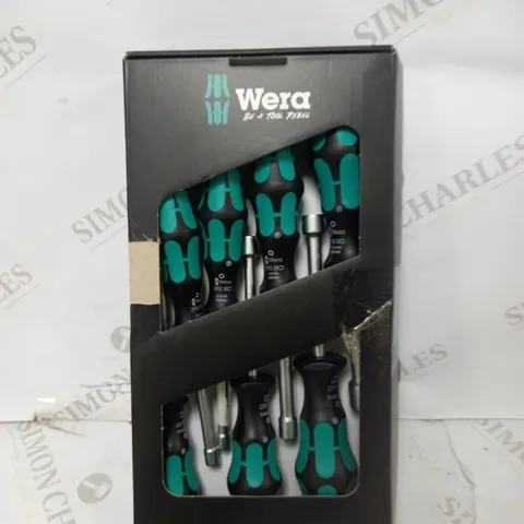WERA 395 HO/7 SM KRAFTFORM HOLLOW SHAFT NUTSPINNER SET, 7PC,