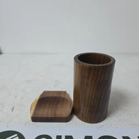 TEAK UTENSIL HOLDER & SPOON REST – 2-PIECE KITCHEN ACCESSORY