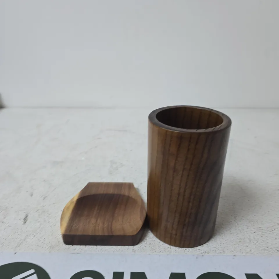 TEAK UTENSIL HOLDER & SPOON REST – 2-PIECE KITCHEN ACCESSORY