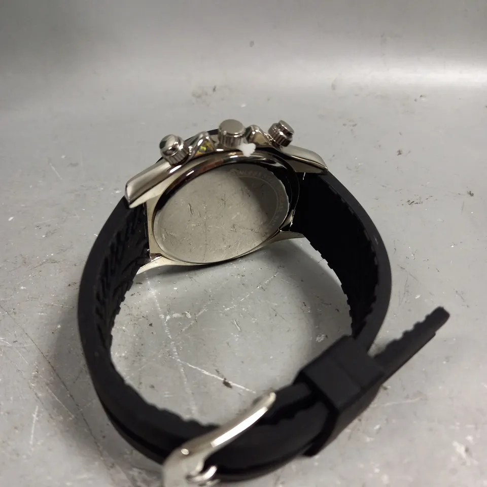 MENS FRANK SCHMIDT WATCH – MULTI FUNCTION SUB DIALS WITH DATE – HQ RUBBER SPORTS STRAP