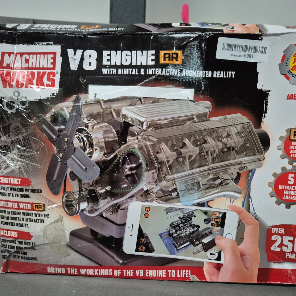 BOXED MACHINE WORKS BUILD YOUR OWN ENGINE KIT - V8 ENGINE W. DIGITAL & INTERACTIVE AUGMENTED REALITY