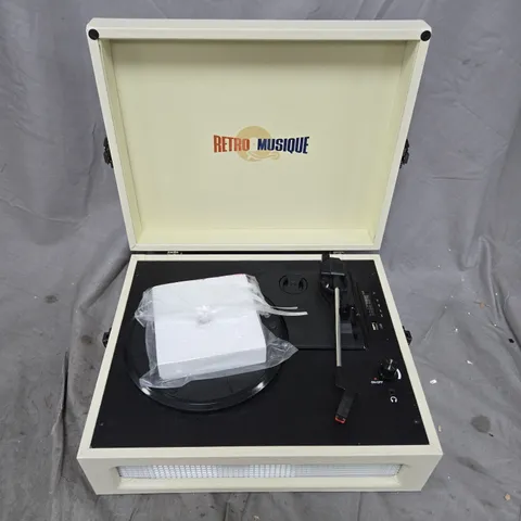 RETRO MUSIQUE BLUETOOTH TABLE TOP TURNTABLE WITH FM RADIO