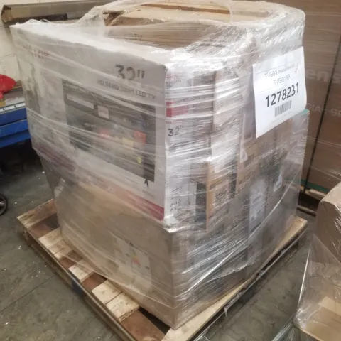 PALLET CONTAINING 13 APPROXIMATELY ASSORTED DAMAGED TVS