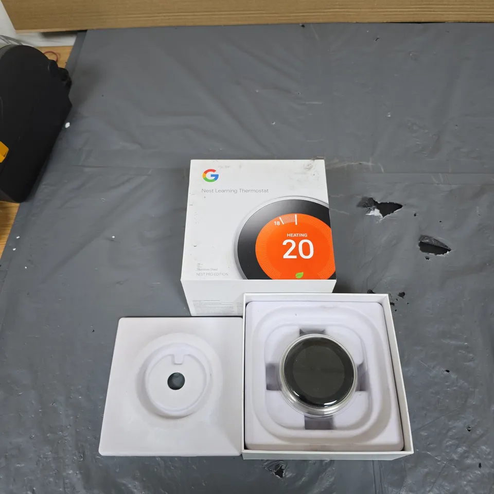 GOOGLE NEST LEARNING THERMOSTAT – PRO EDITION STAINLESS STEEL, BOXED
