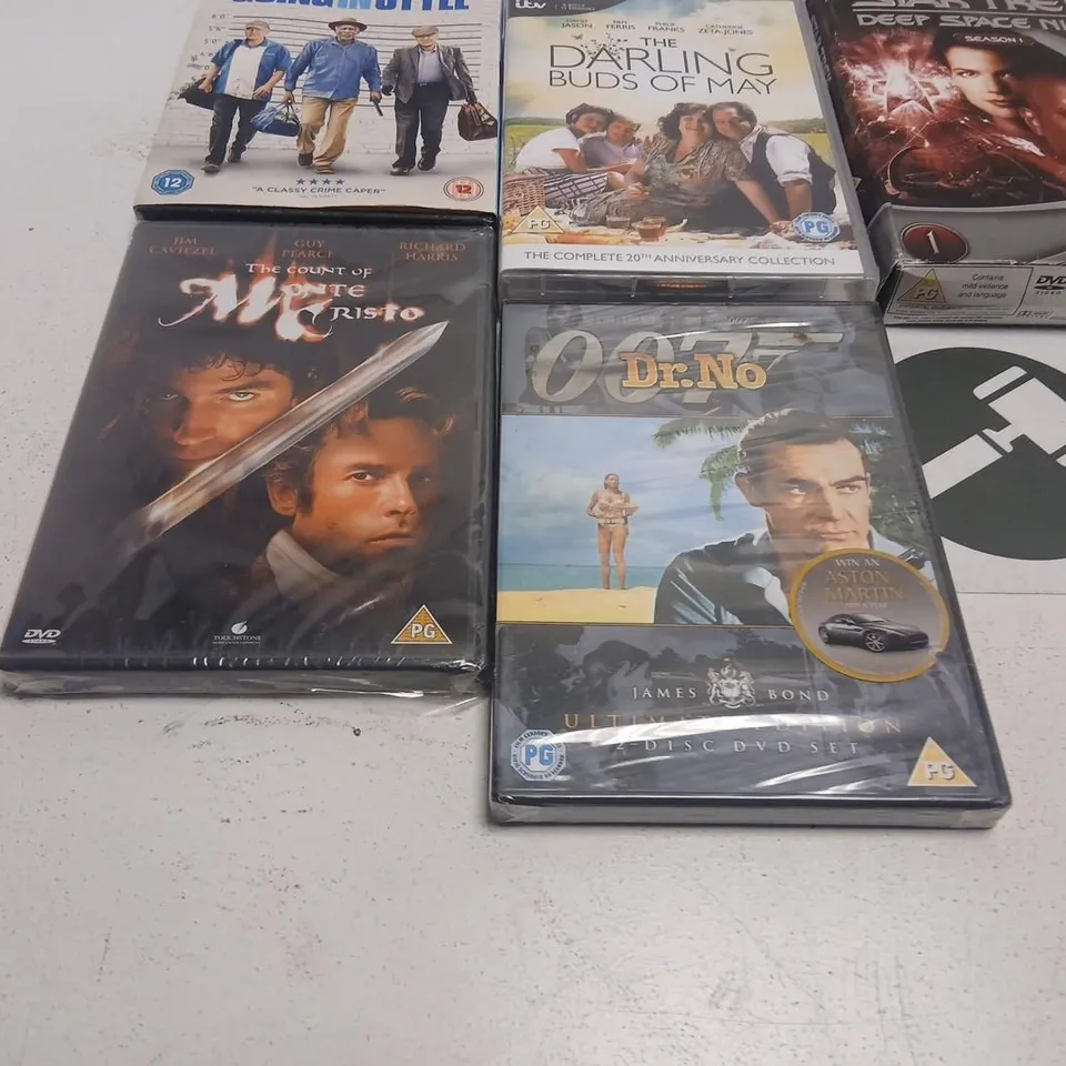 APPROXIMATELY 16 ASSORTEDS DVDS AND BOX SETS TO IINCLUDE; STAR TREK DS9, DALLAS, BROOKSIDE & MORE
