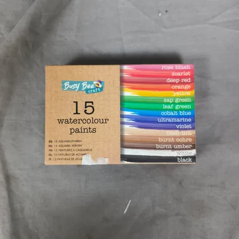 BUSY BEE 15 WATERCOLOUR PAINTS 