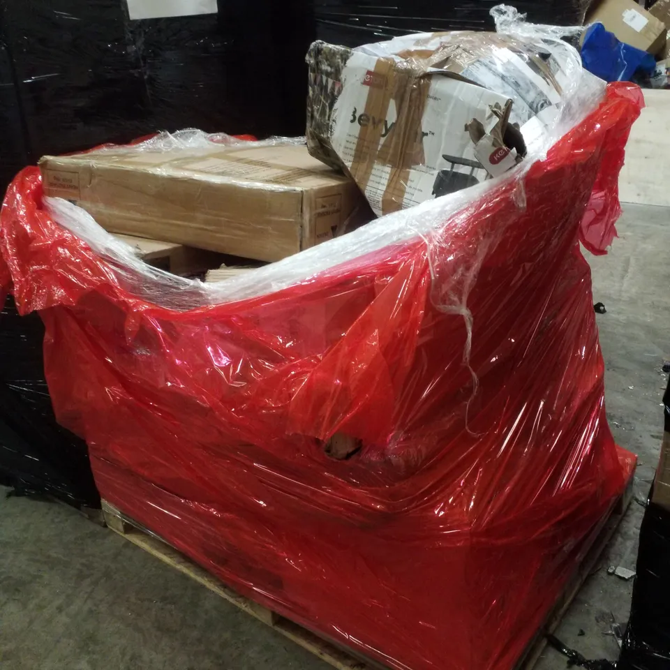 PALLET CONTAINING ASSORTED PRODUCTS INCLUDING TRANSPARENT FERTILITY FENCE, BAMBOO STORAGE CABINET & SHOE STORAGE CABINET