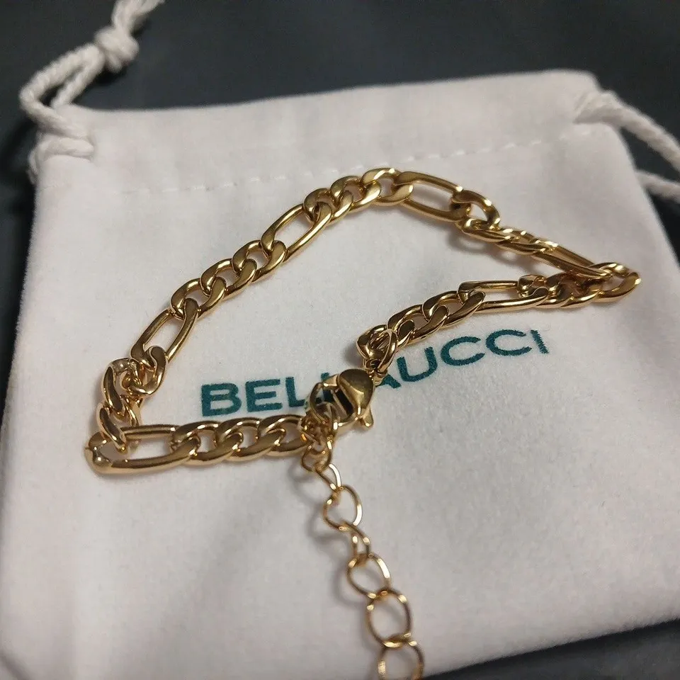 BELLAUCCI GOLD-TONE CHAIN BRACELET WITH NECKLACE