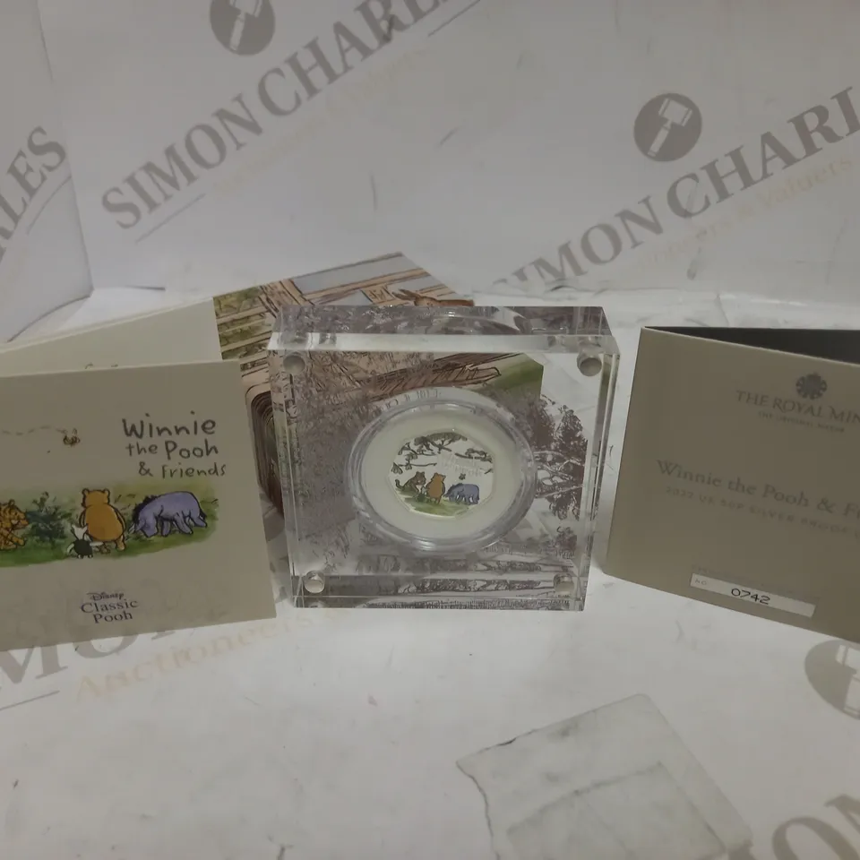 THE ROYAL MINT WINNIE THE POOH & FRIENDS 2022 UK 50P SILVER PROOF COIN
