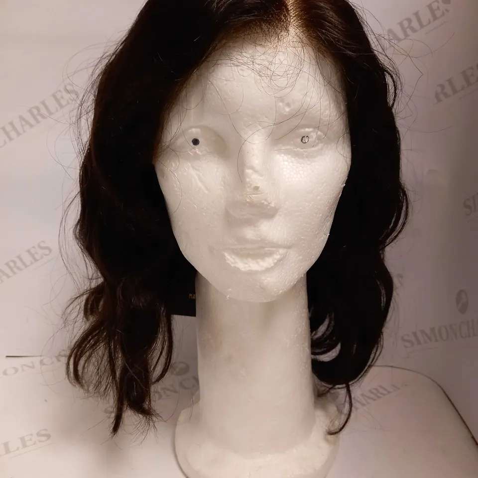 NUOLAWIGS MARIA LONG BOB DARK BROWN LACE FRONT HUMAN HAIR WIG
