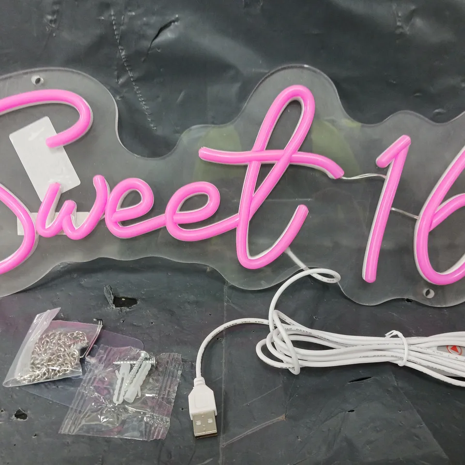 SWEET 16 USB NEON SIGN 