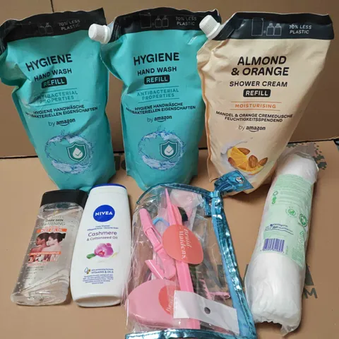  LOT OF ASSORTED HEALTH AND BEAUTY ITEMS TO INCLUDE SUPER NUDES PALETTE, 1L HAND WASHES AND NIVEA SHOWER GEL