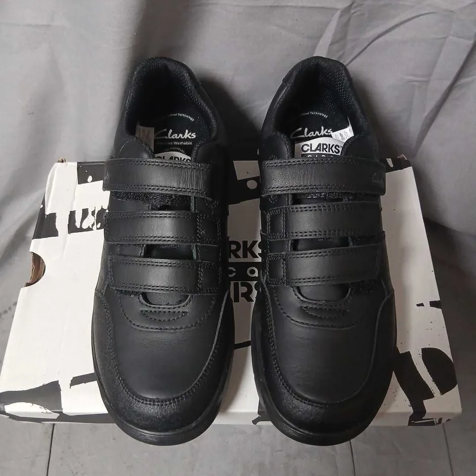 Clarks Black Velcro Strap Shoes UK 5 