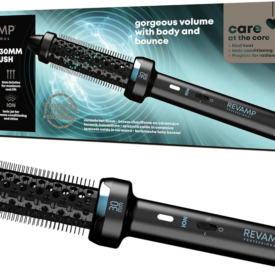 BOXED REVAMP PROGLOSS VOLUME & WAVE HOT CERAMIC BRUSH