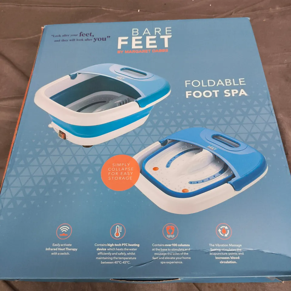 BARE FEET FOLDABLE FOOT SPA BY MARGARET DABBS – BOXED