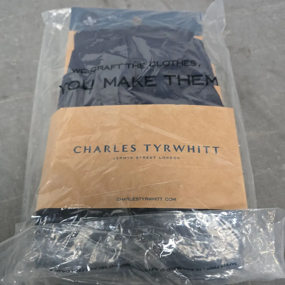 CHARLES TYRWHITT MEN'S FRENCH BLUE COTTON STRETCH JERSEY TRUNKS – 3 PACK, SIZE XL