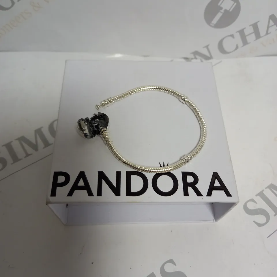 BOXED PANDORA CHARM BRACELET IN SILVER 