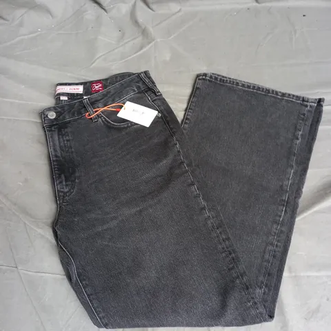 SUPERDRY FLARED JEANS IN BLACK WASH SIZE 34/30