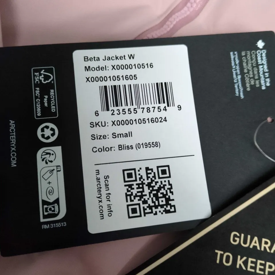 ARC'TERYX BETA JACKET W – PINK BLISS, WOMEN'S, SIZE SMALL