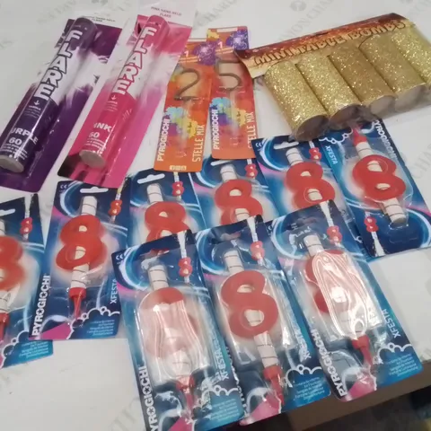 MIXED PARTY PACK LOT TO INCLUDE, FOUNTAIN CANDLES, TABLE BOMBS AND FLARES (COLLECTION OVER 18 ONLY)