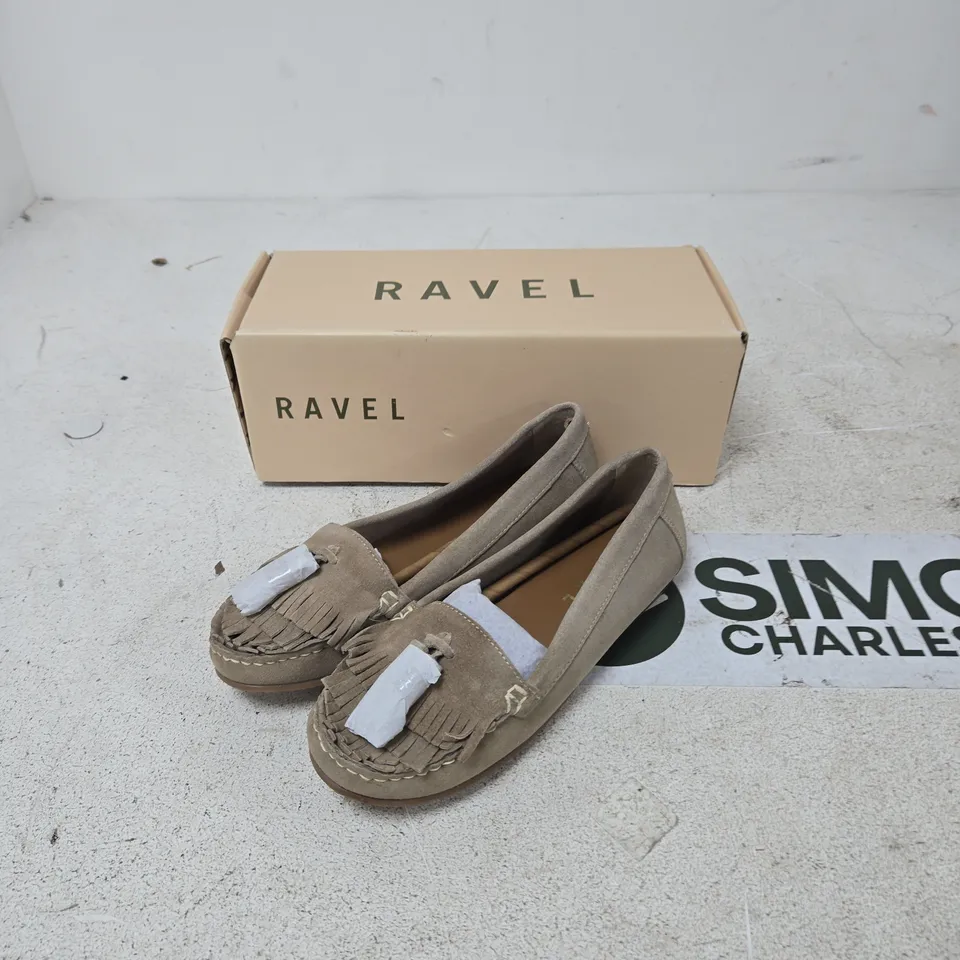 RAVEL ATLEY TAUPE SUEDE LOAFERS – WOMEN’S UK 6 (EU 39)