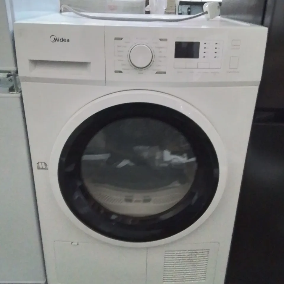 MIDEA MDG09EH80 8KG HEAT PUMP CONDENSER TUMBLE DRYER - WHITE