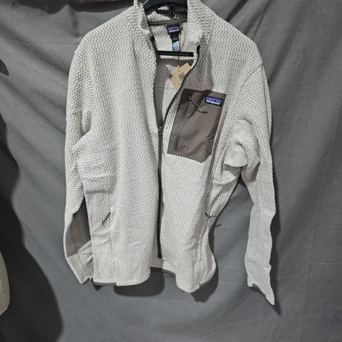 PATAGONIA MEN'S R1 AIR JACKET – GREY FLEECE, ZIP-FRONT, SIZE L