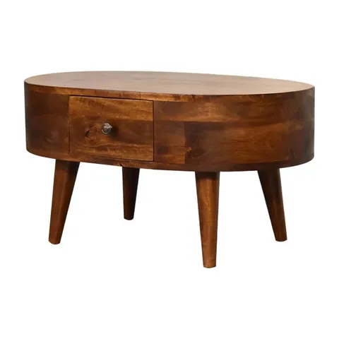BOXED WENGER SOLID WOOD COFFEE TABLE