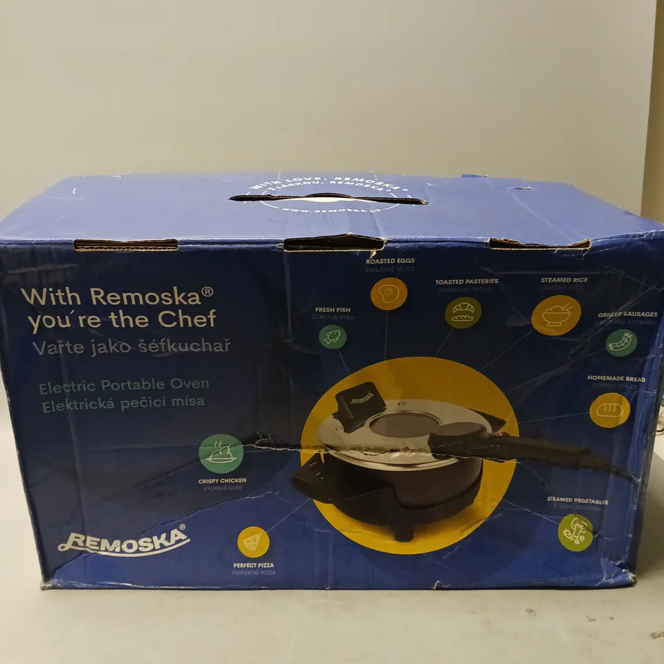 BOXED REMOSKA PRIMA ELECTRIC PORTABLE OVEN 2L IN BLACK 