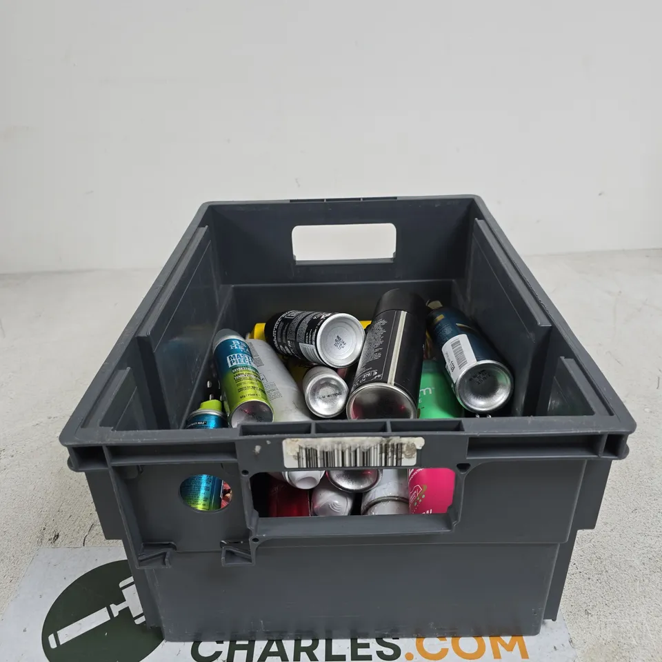 TOTE OF APPROXIMATELY 15 ASSORTED AEROSOL PRODUCTS TO INCLUDE LYNX, MANE, TRESEMME, BED HEAD, SURE ETC