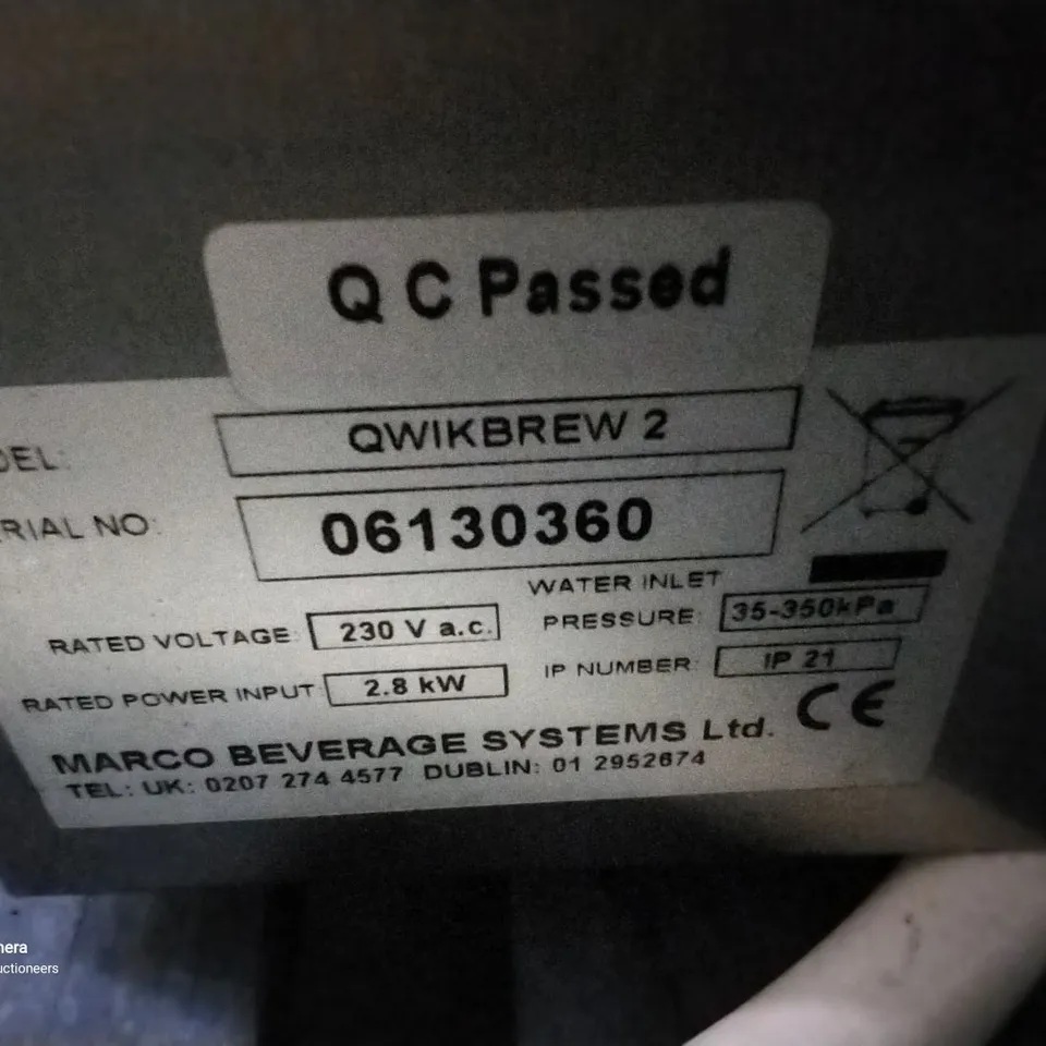 MARCO QWIKBREW 6 (5.6KW) FILTER COFFEE MACHINE