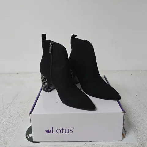 LOTUS LORI ULB386 BLACK ANKLE BOOTS - UK 4 (WOMEN)