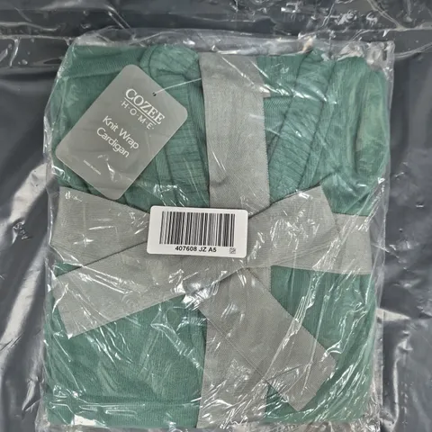 SEALED COZEE HOME KNIT WRAP CARDIGAN IN GREEN SIZE SMALL