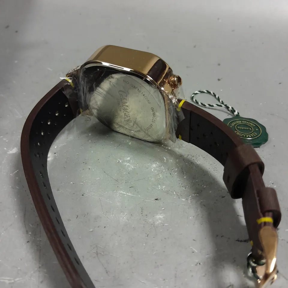 GAMAGES ASTUTE BROWN DIAL WATCH 