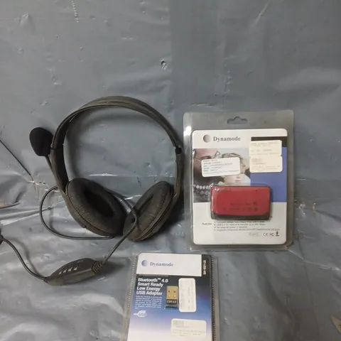 APPROXIMATELY 20 ASSORTED ELECTRICAL ITEMS TO INCLUDE BLUETOOTH ADAPTER, HEADPHONES AND CARD READER