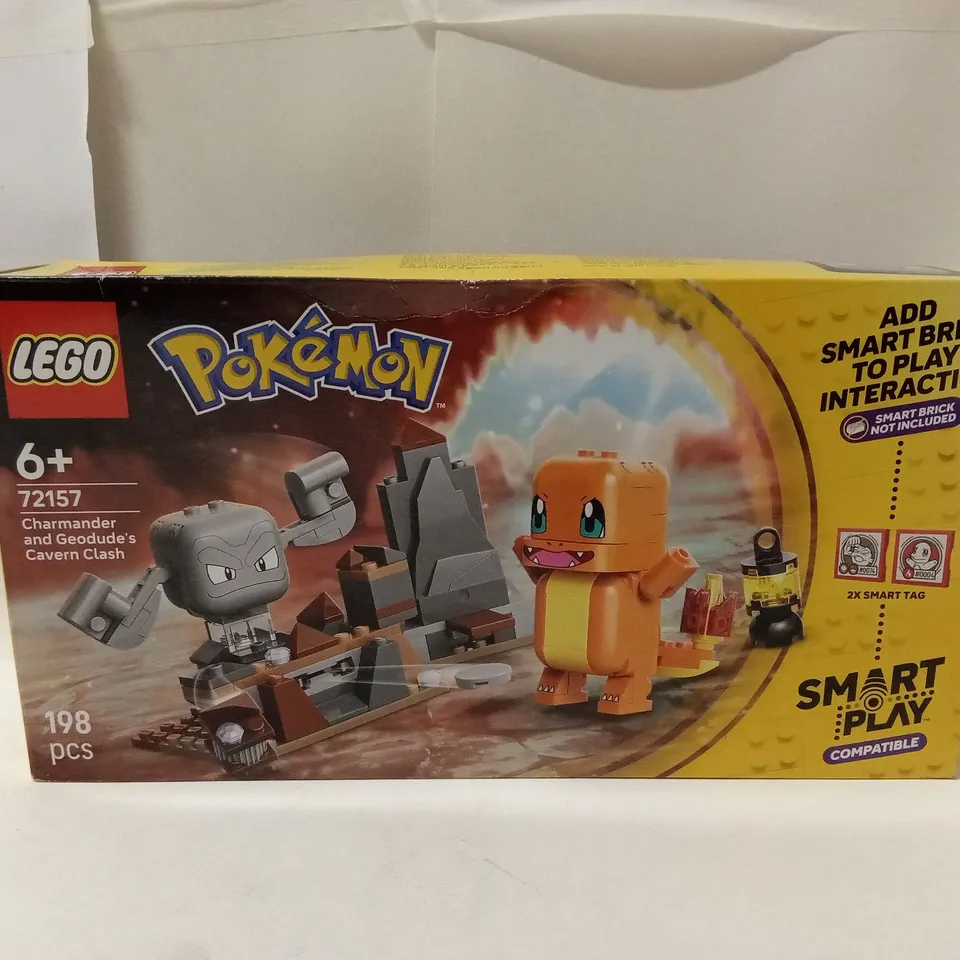 BOXED LEGO POKÉMON CHARMANDER AND GEODUDE'S CAVERN CLASH (SET 72157) – 198 PCS
