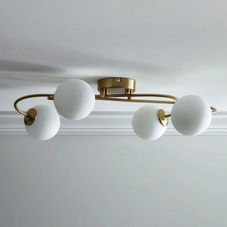 BOXED NECO GLASS SEMI FLUSH MOUNT 
