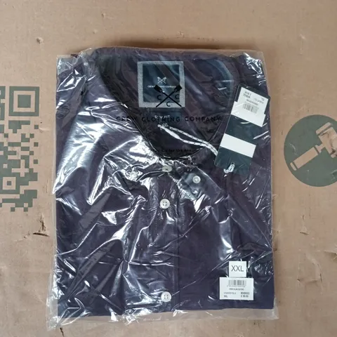 BAGGE CREW CLOTHING COMPANY SLIM OXFORD SHIRT IN PURPLE SIZE XXL