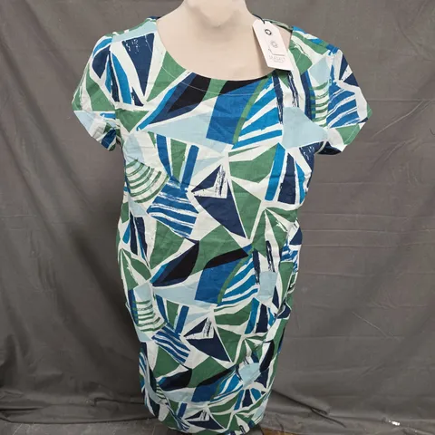 SEASALT CORNWALL RIVER COVE DRESS IN SPINNAKER SAILS HEDGEROW - UK 12