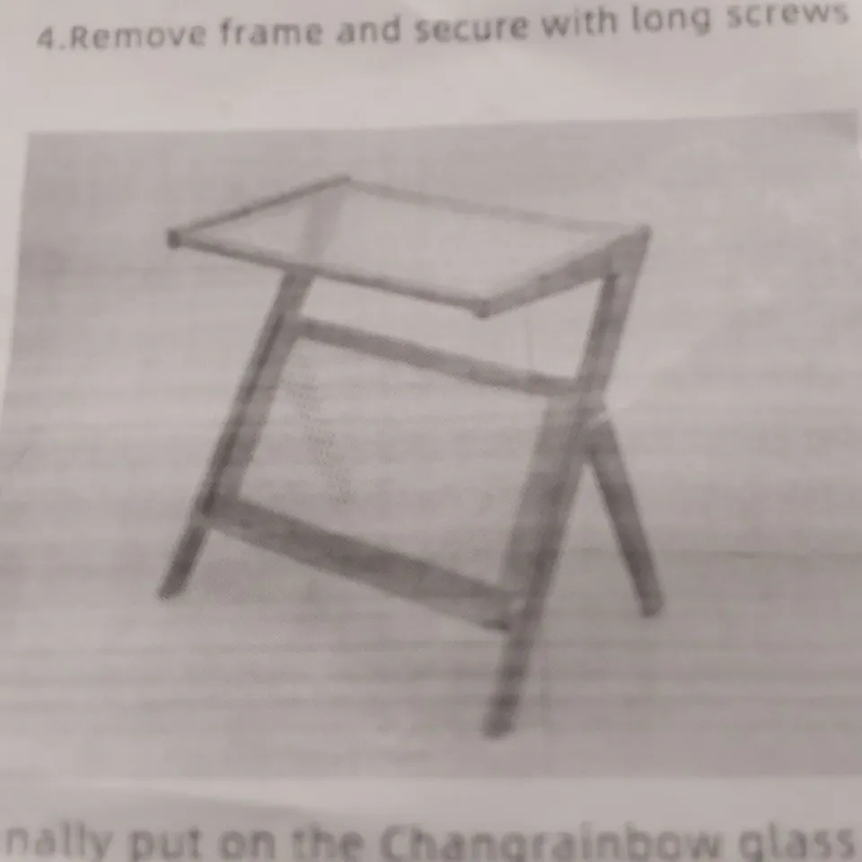 BOXED BAMBOO SIDE TABLE