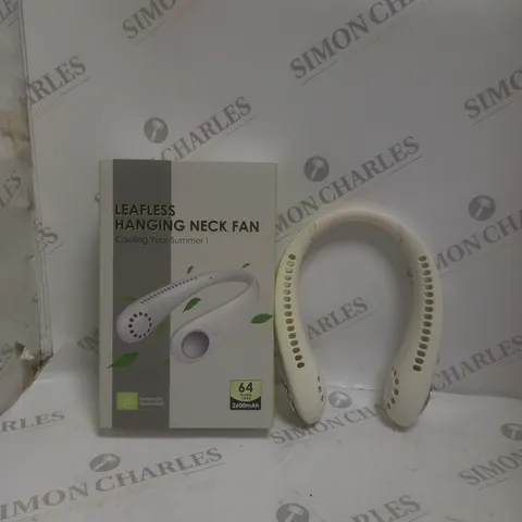 BOXED BLADELESS HANGING NECK FAN IN WHITE