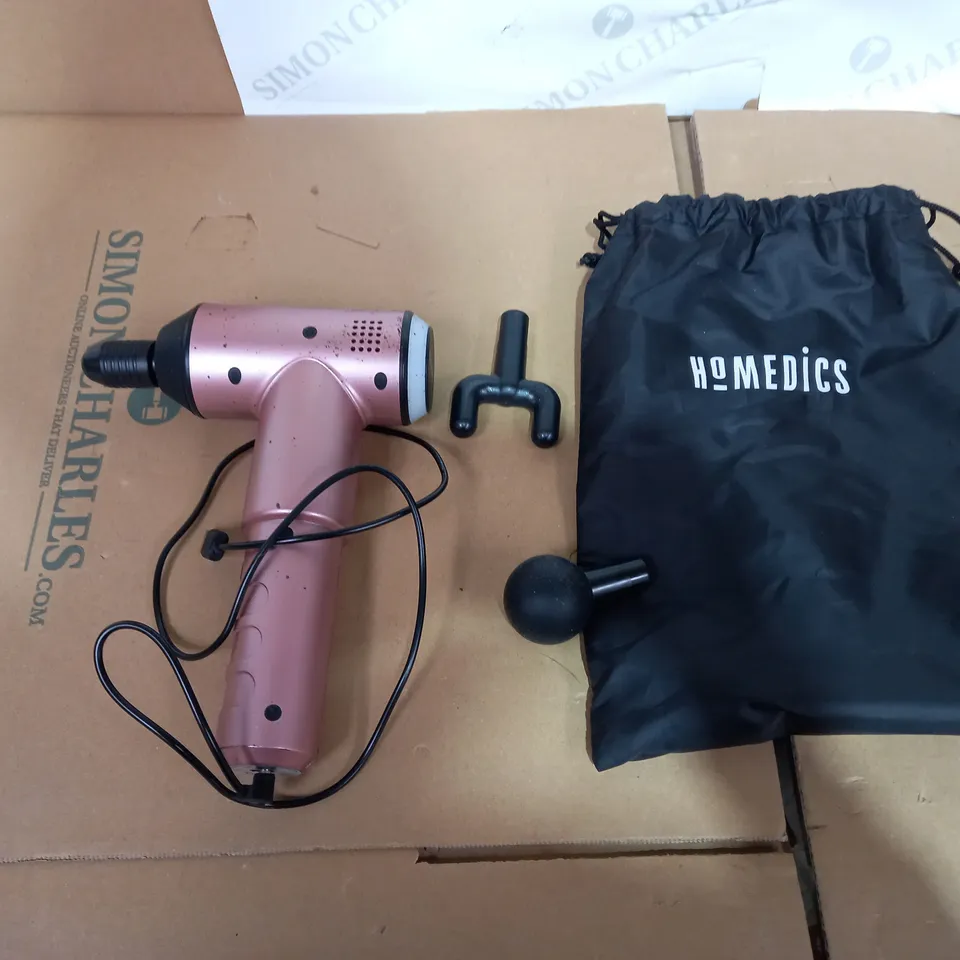 HOMEDICS THERMAL PRO DEEP TISSUE PERCUSSION MASSAGER - ROSE GOLD