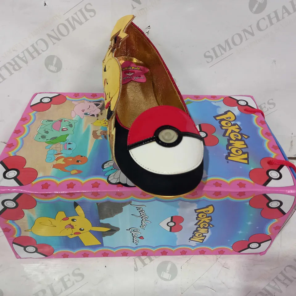 POKÉMON IRREGULAR CHOICE SLIP-ON SHOES - PIKACHU DREAMS IN YELLOW/BLACK/RED EU SIZE 37